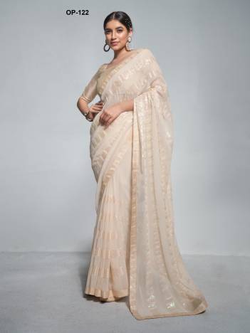 D.NO. OP-122 BY LAXMINAM GEORGETTE SAREE WHOLESALER IN INDIA
